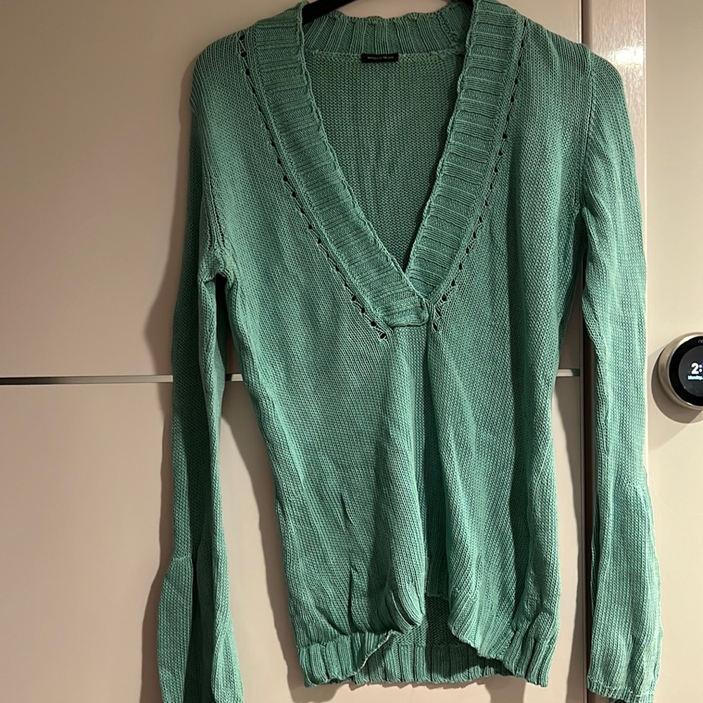 Magaschoni teal knitted sweater